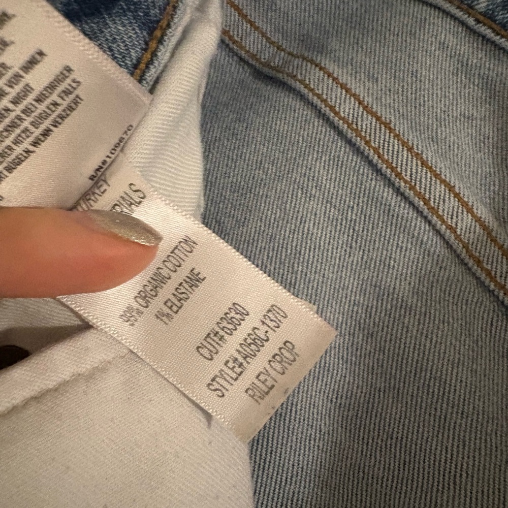 Agolde Riley High Rise Straight Crop Jeans - Blue - Picture 5 of 6